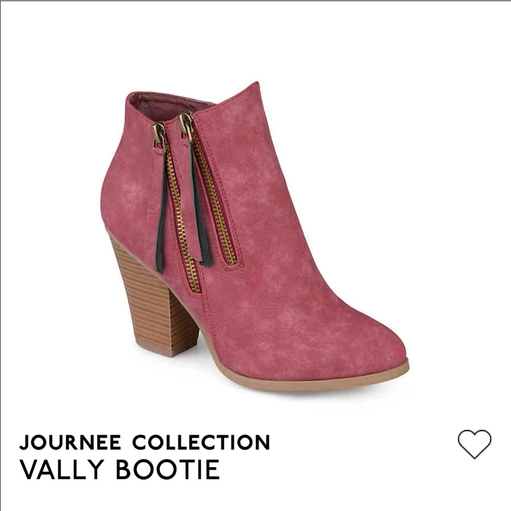 Journee pink bootie zipper